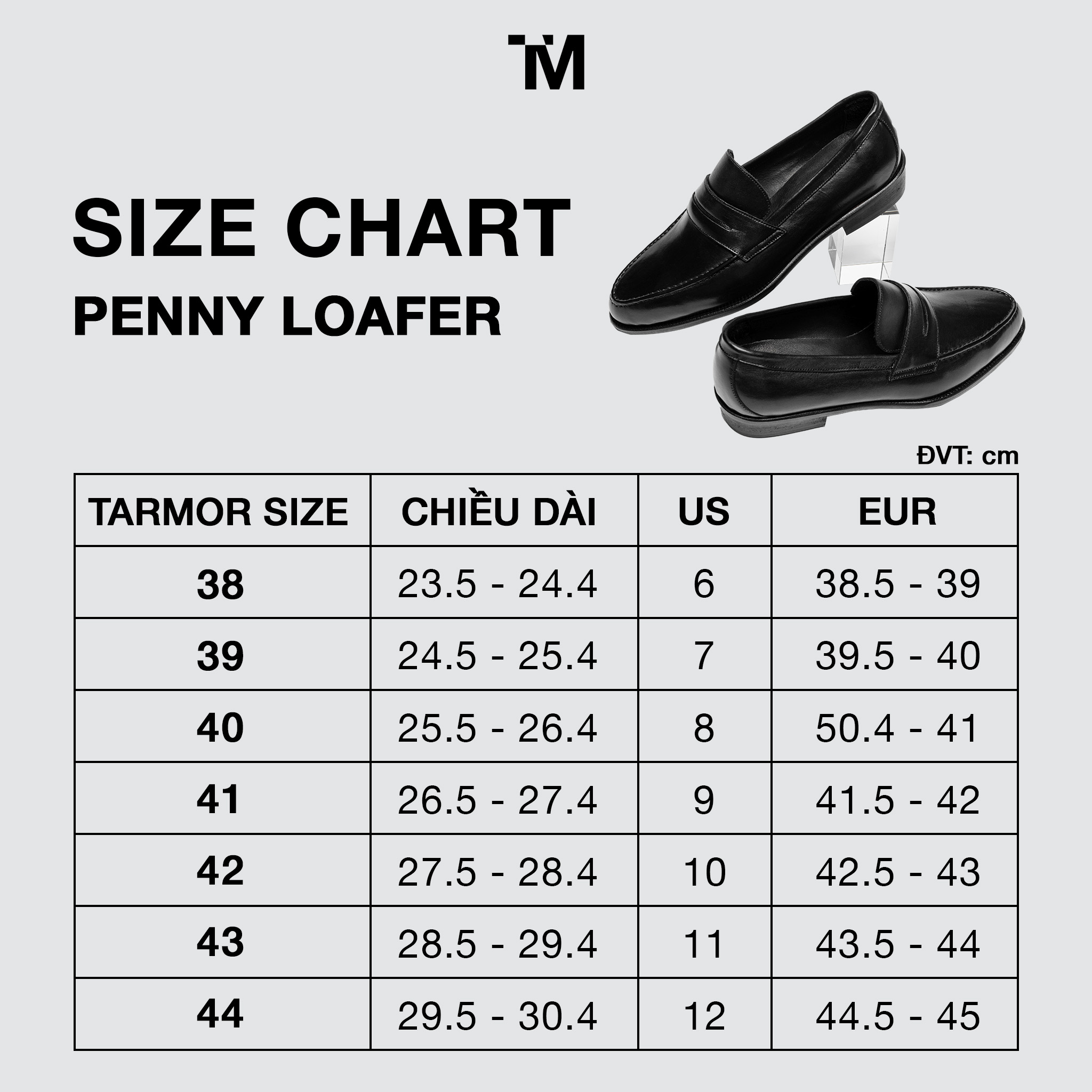 Giày Penny Loafer Nam TARMOR Da Thật Màu Đen