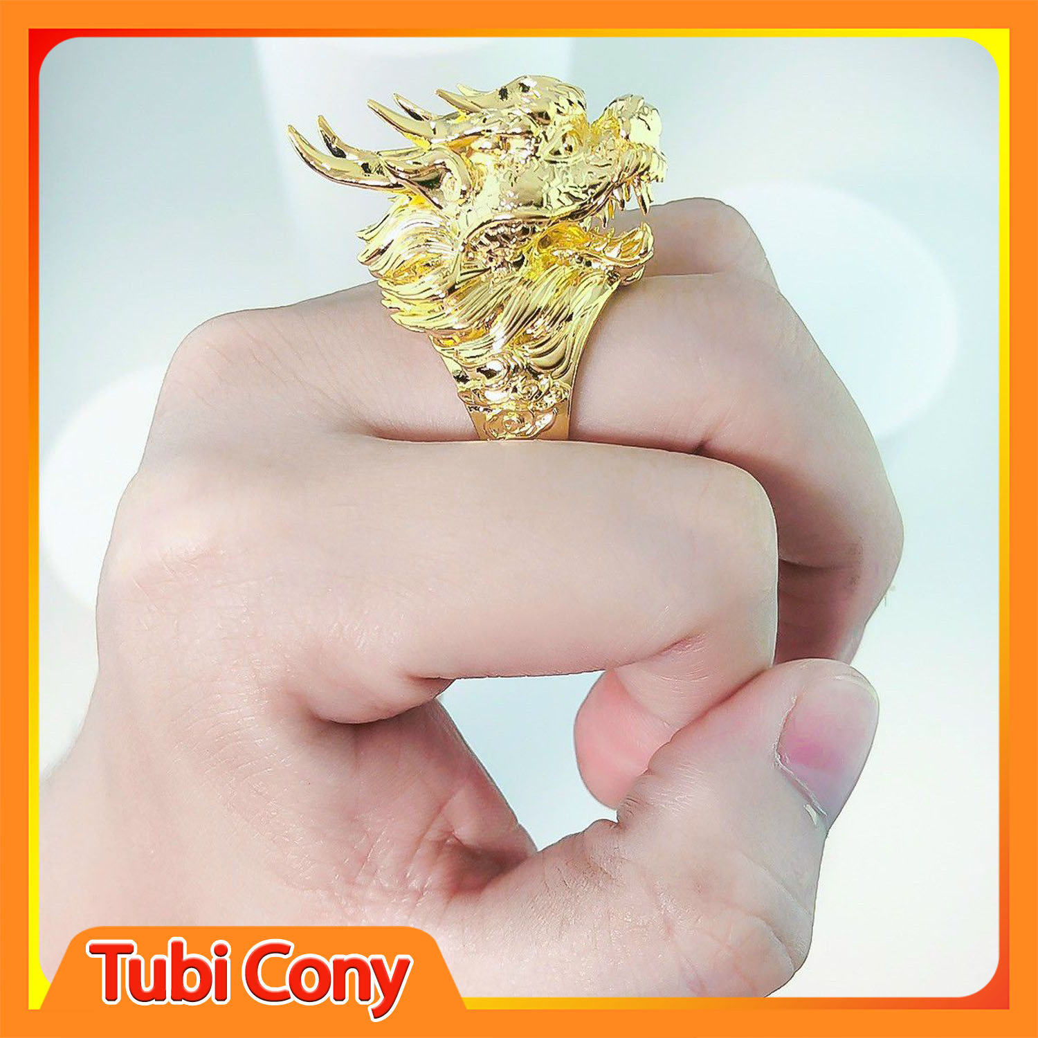 Nhẫn nam rồng mạ vàng phong cách mạnh mẽ 260521