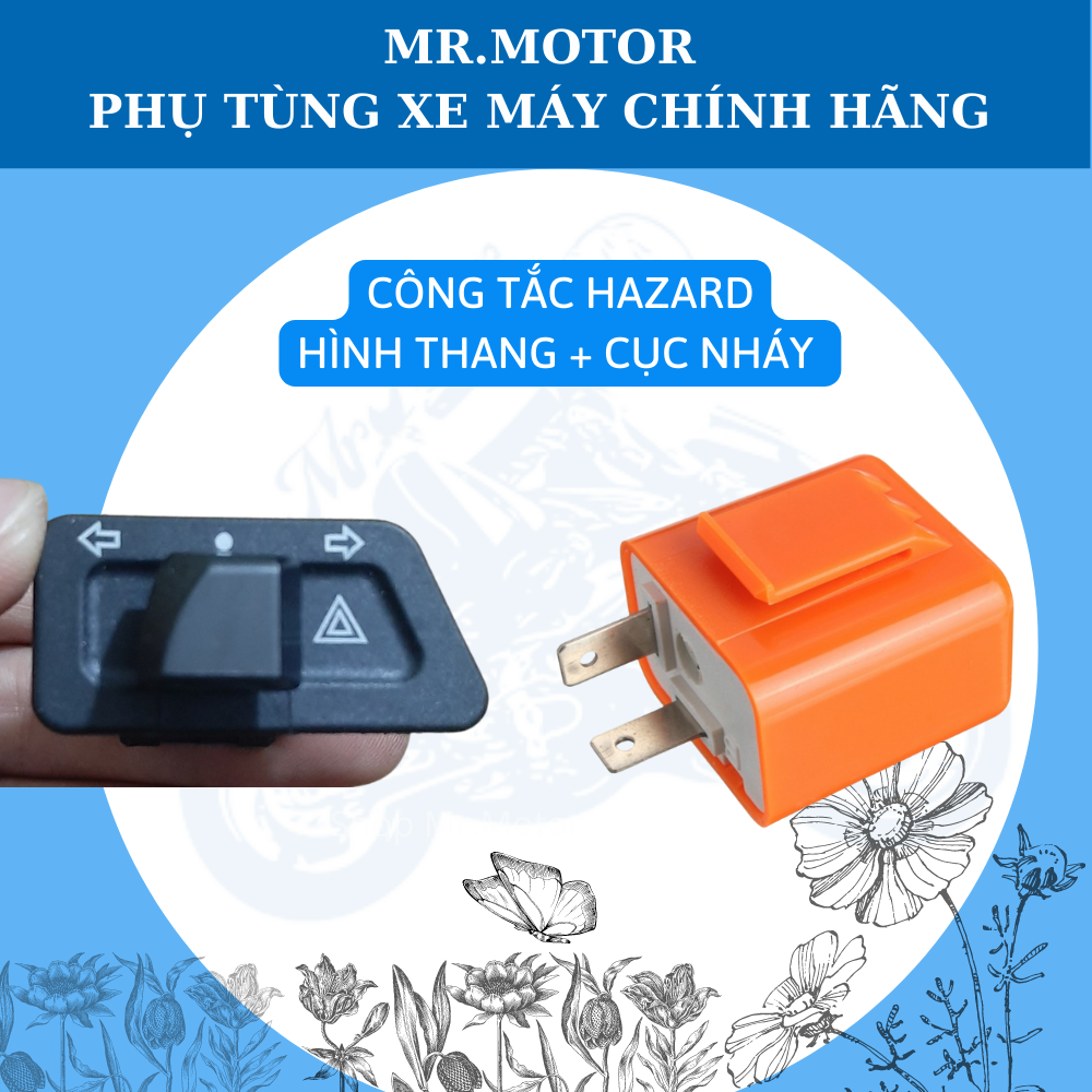 Combo công tắc Hazard - Cục nháy( Rơ le) xinhan