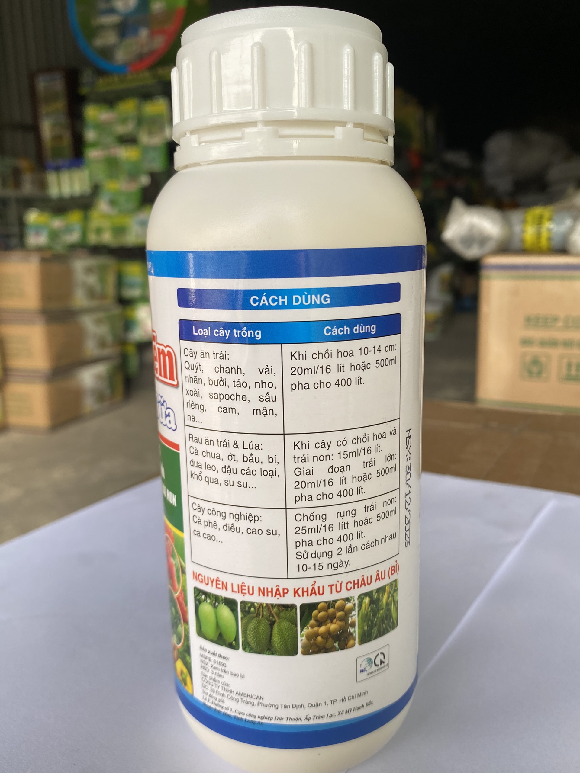 Phân bón vi lượng phân bón An Thái Bio AT19 CANXI BO Dạng Sữa 500ml có Canxi và Bo 2 nguyên tố giúp tăng năng thụ phấn tốt, đậu quả cao ngăn ngừa rụng trái ngon