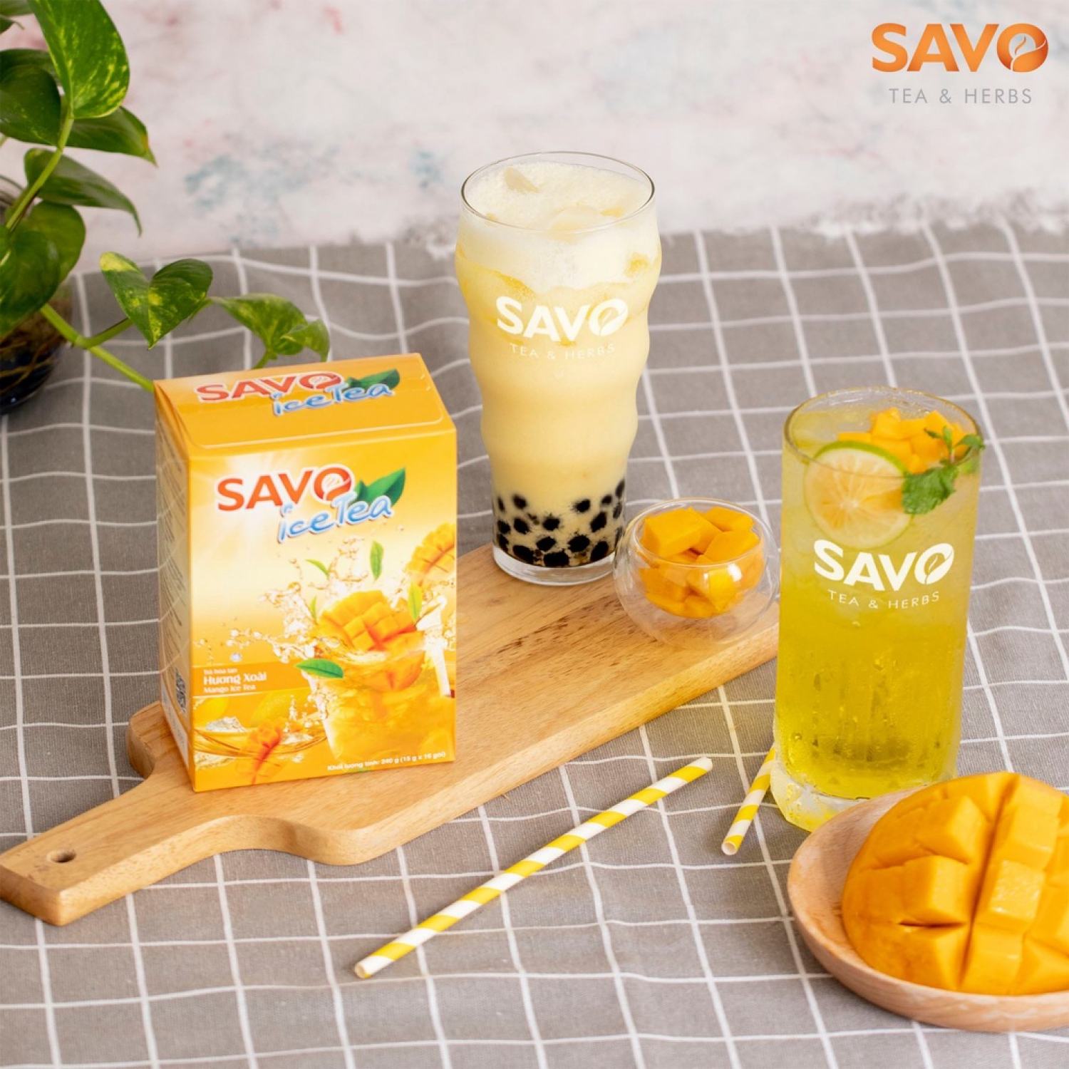 Trà xoài hòa tan SAVO (16 gói x 15g)