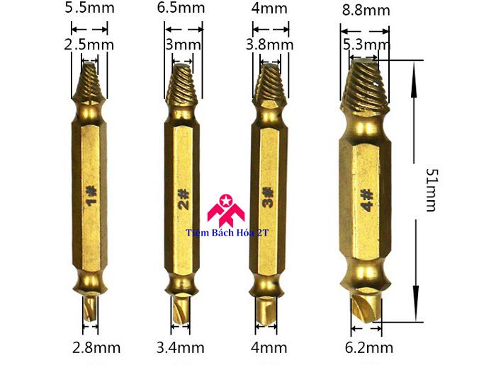 Bộ tháo đinh ốc vít tòe đầu V1