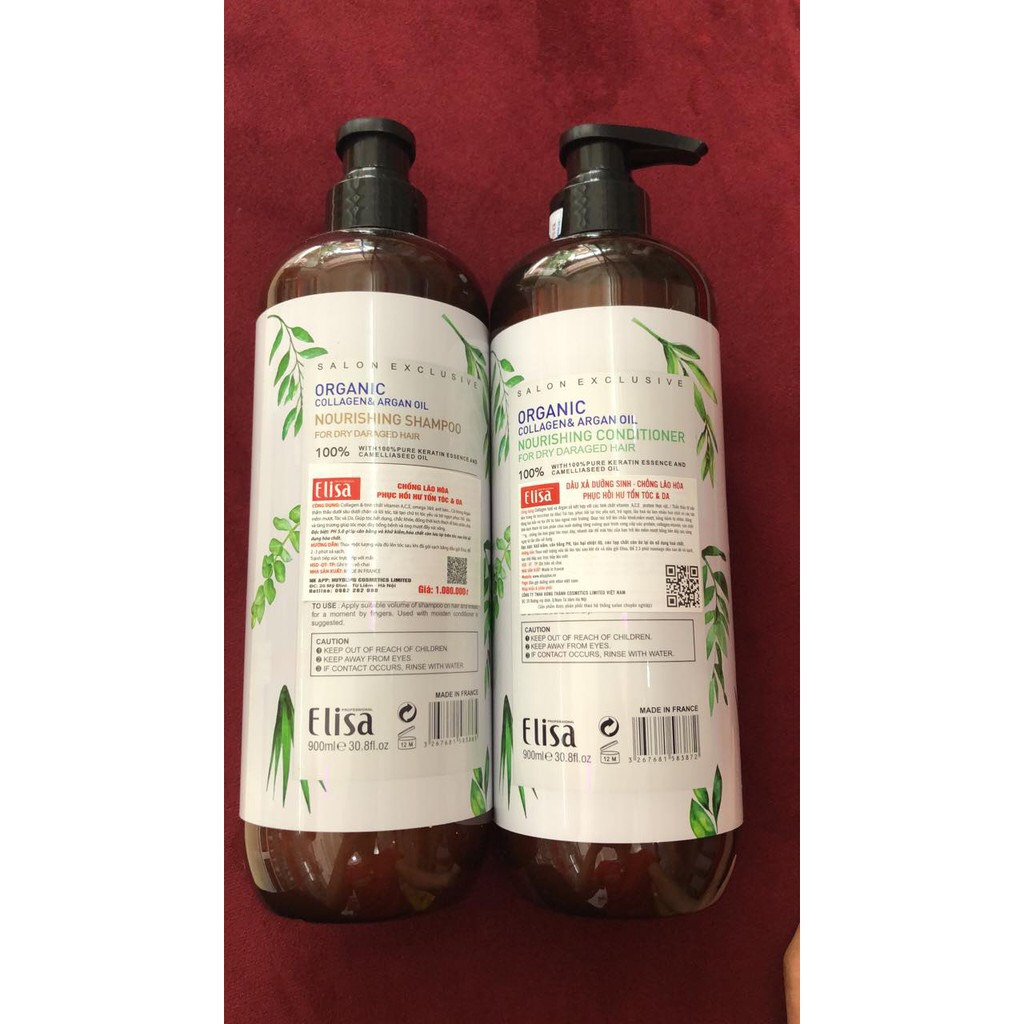 Gội Xả Chăm Sóc Tóc Cao Cấp Toàn Diện Elisa Plus 900ml