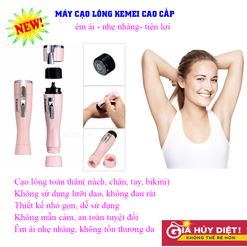 Máy Cạo Lông Nách, Máy Wax Lông Kemei, Máy Cạo Lông ChânMáy Cạo Lông Kemei GiúpBạn Cạo Sạch Lông Toàn Thân, An Toàn Cho Da Không Đau Rát, Cùng Bạn tự Tin Mỗi Ngày, Sale SỐC..