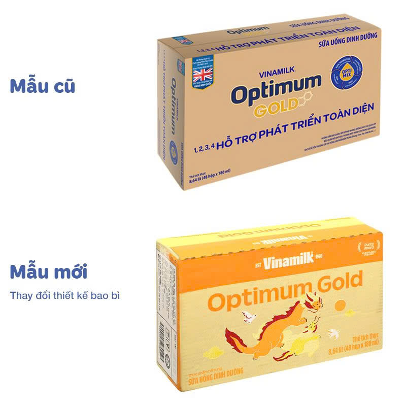 Thùng 48 hộp Sữa pha sẵn Optimum Gold 110ml