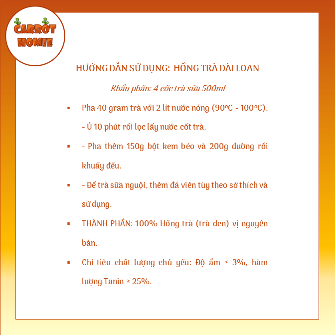 Hồng trà Đài loan 600g
