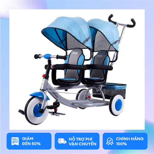 ( SẴN HÀNG) XE ĐẨY ĐÔI 3 BÁNH CHO BÉ MẪU MỚI