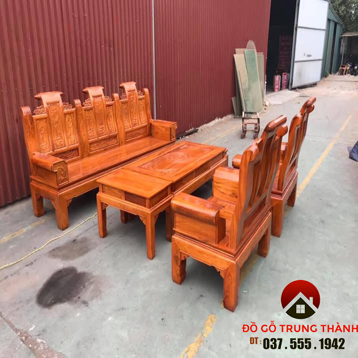 bàn ghế âu á thư gỗ gõ
