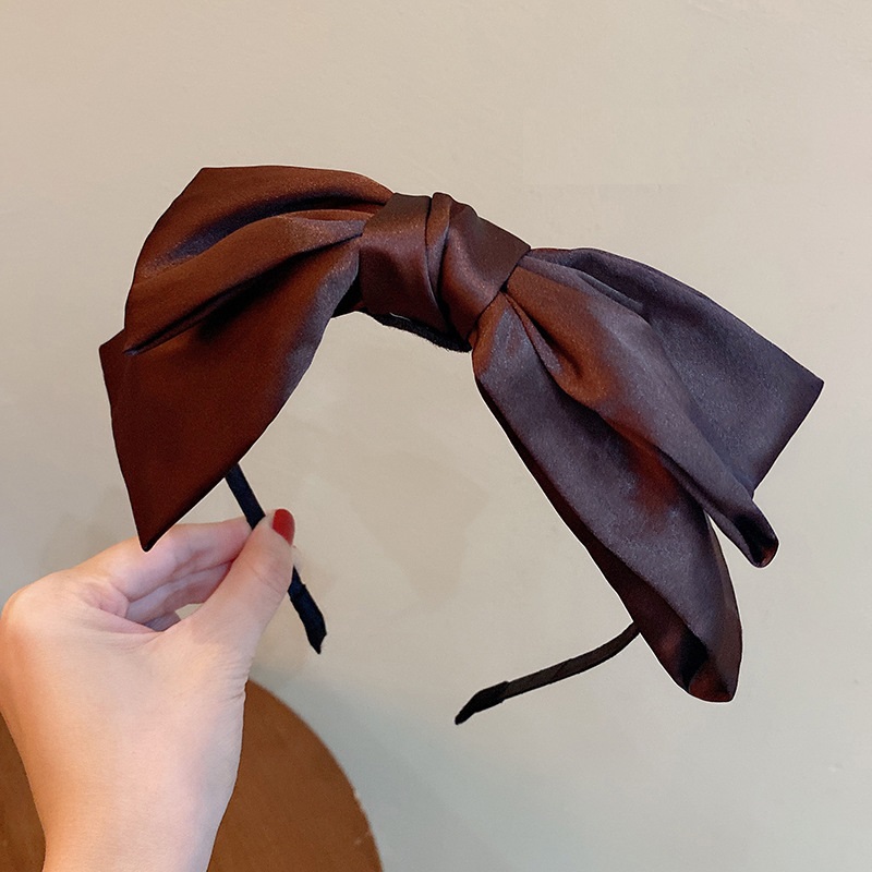 Bờm tóc, băng đô cài tóc đính nơ chất liệu lụa satin cao cấp