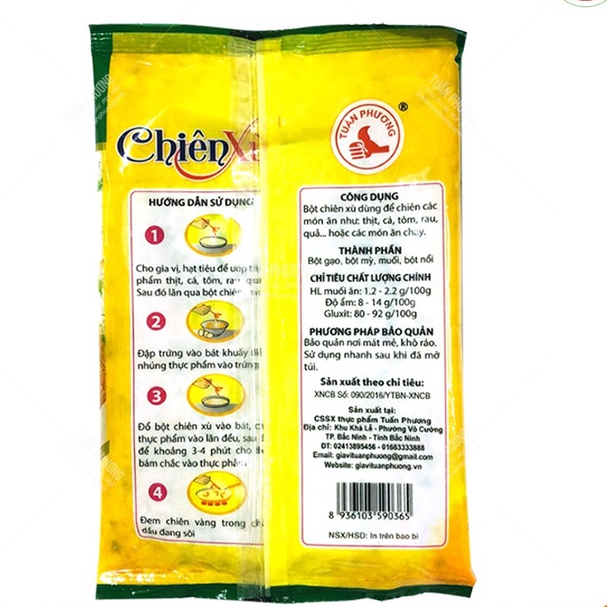 Bột Chiên Xù 3 Màu Gói 100g
