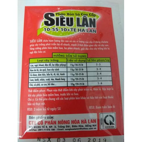 Siêu lân 10-55-10 +TE Hà lan gói 15G