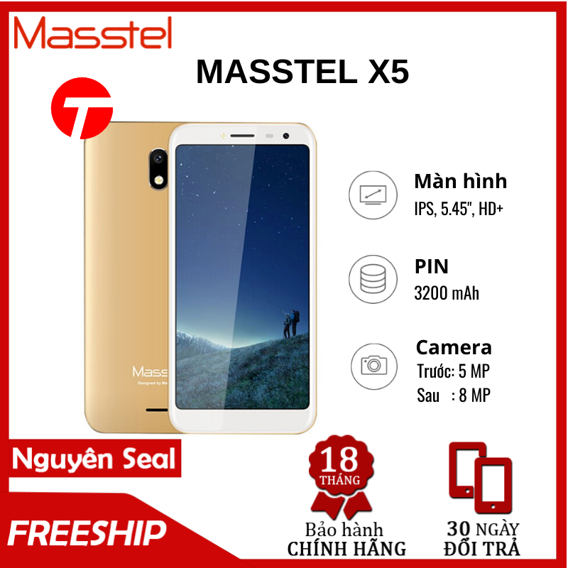 Điện thoại MASSTEL X5 RAM 1GB 8GB Thiết kế tinh tế, 2 sim 2 sóng, Pin bền