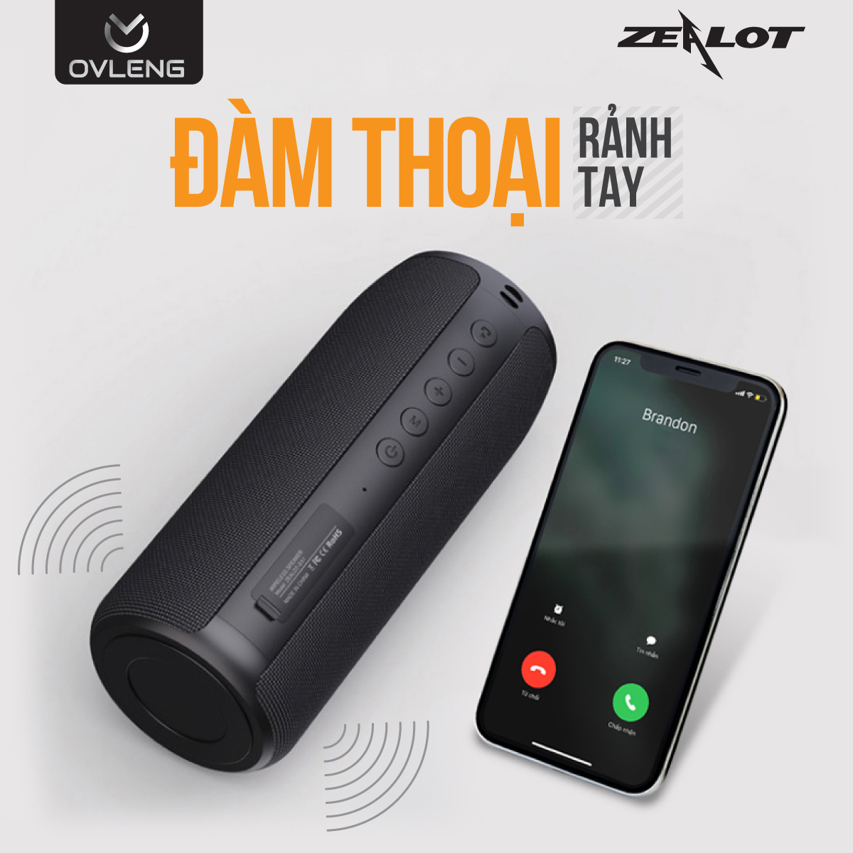 Loa Bluetooth 5.0 Extra Bass Ovleng S51