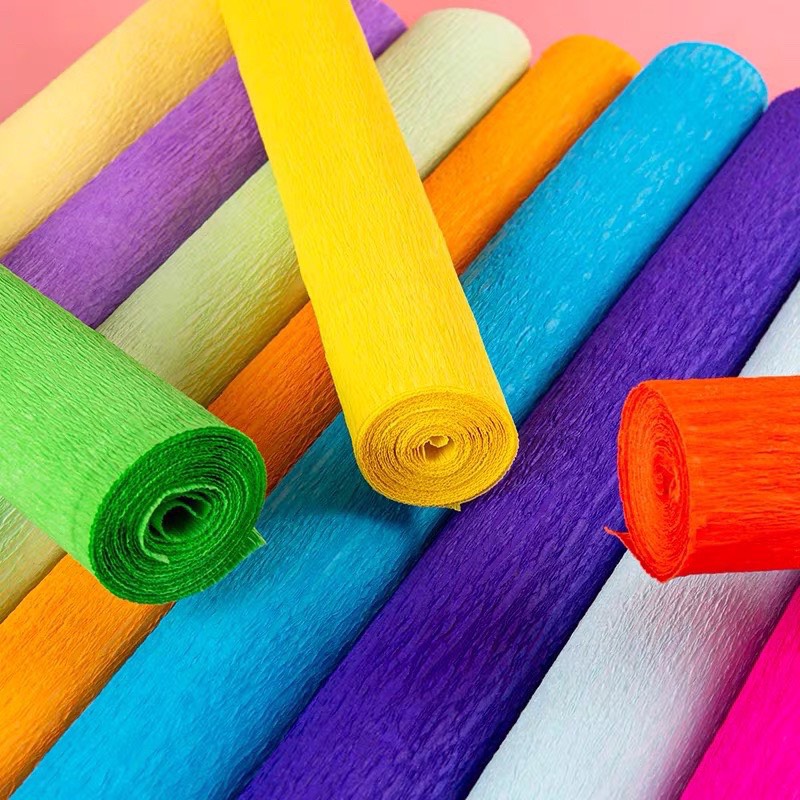 1 cuộn giấy nhún làm hoa, cuộn 50x250cm (Trung)