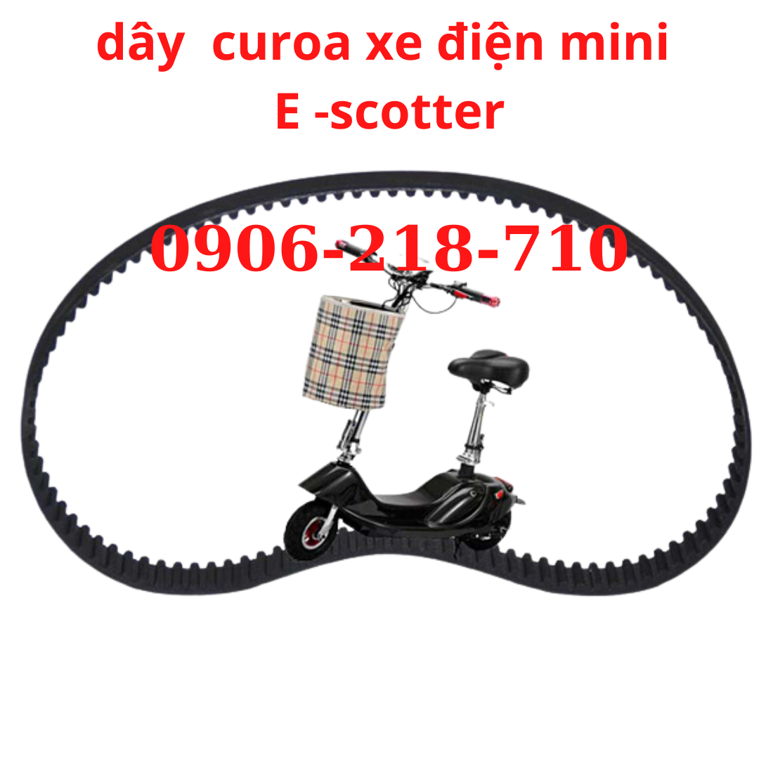 Dây curoa xe điện mini E-scotter HTD-535-5M dành cho bánh 8 inch