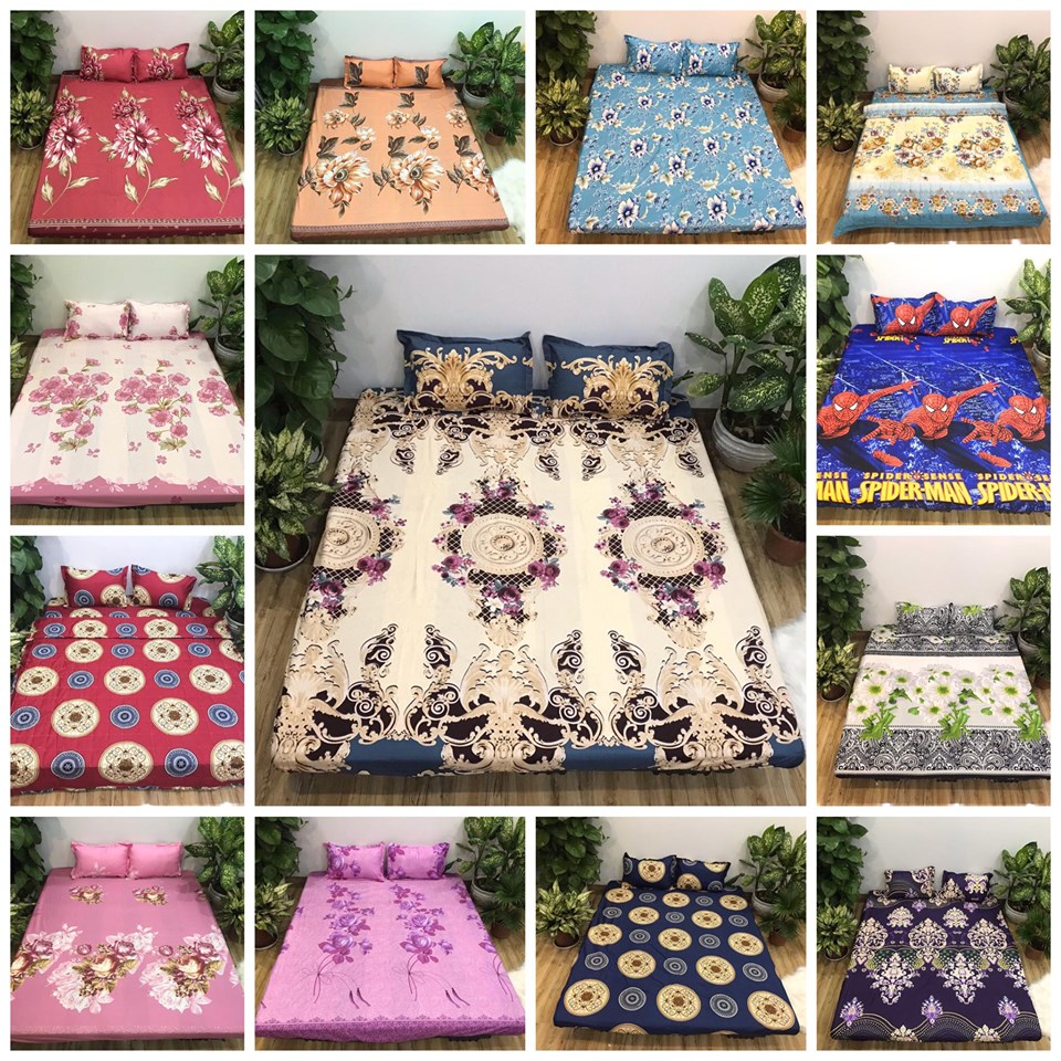 Chăn Hè Chần Bông Cotton Poly ( Gửi Ngẫu Nhiên Hoặc IB Chọn Mẫu )