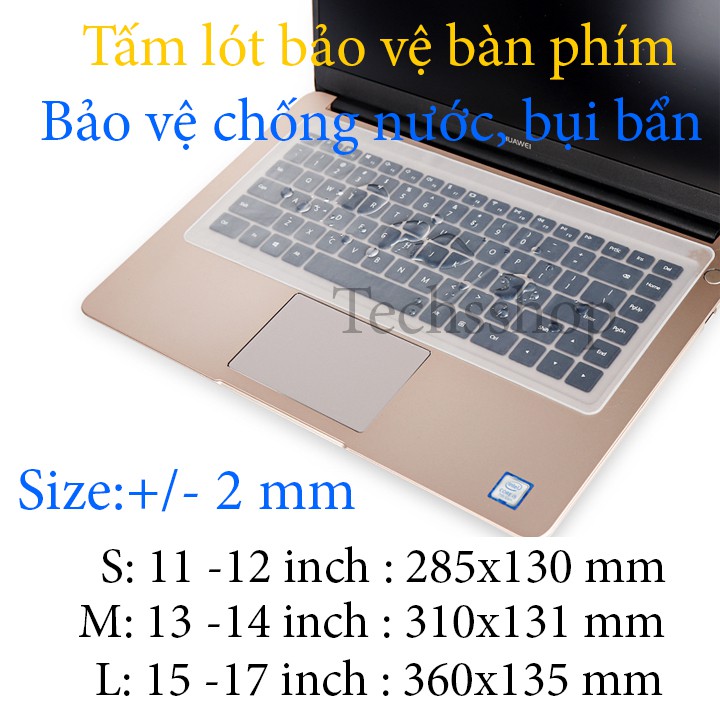 Miếng lót bàn phím cơ bản, Chống bụi bẩn Chống nước, Trong suốt 11 inch, 12 inch, 13 inch, 14 inch, 15 inch, 17 Inch