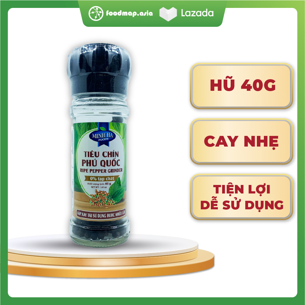 Tiêu đen Phú Quốc - 40g - Minh Hà - Thanh Hà [DATE T4/2025]