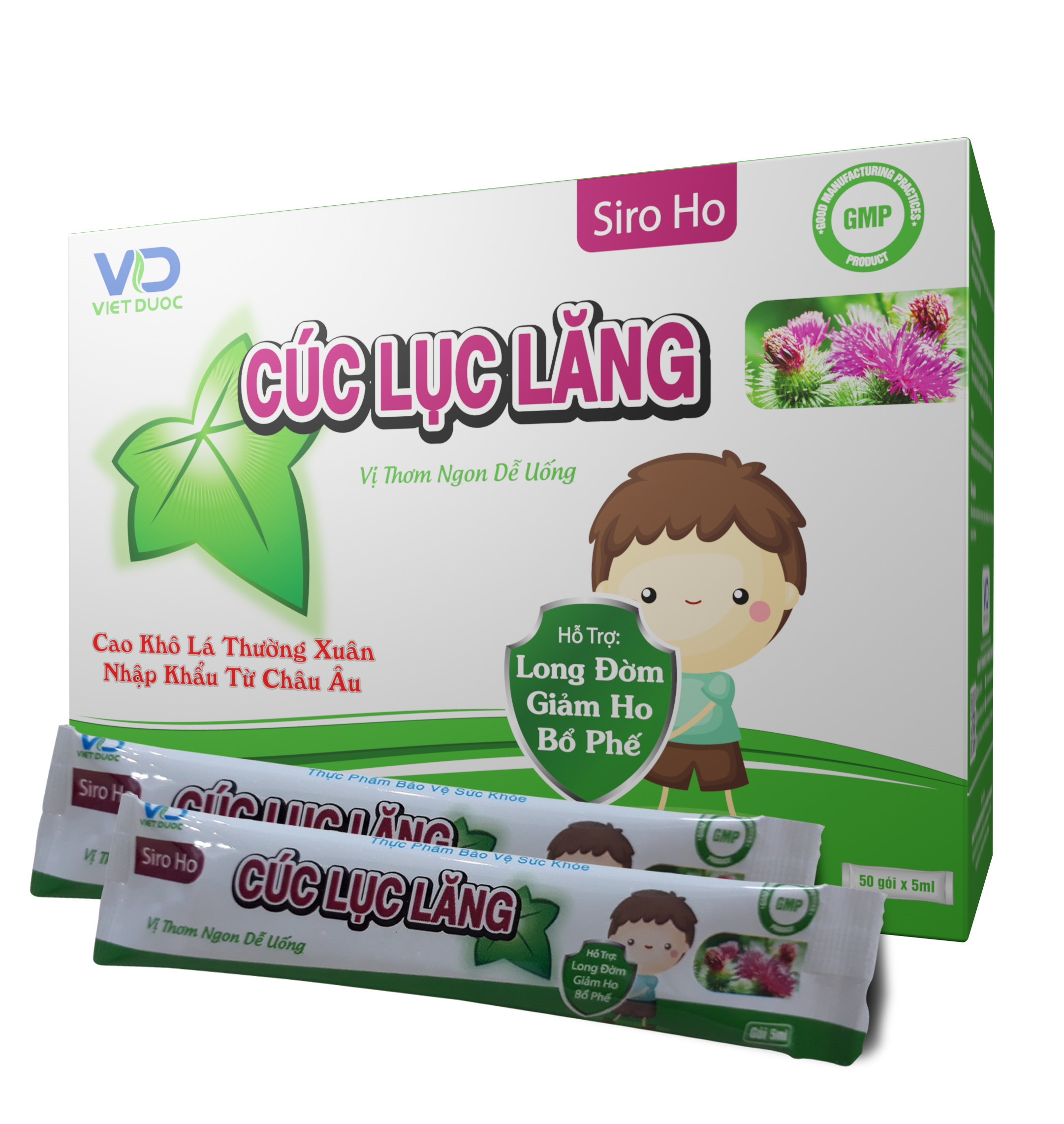 Siro ho Cúc Lục Lăng Hộp 50 gói