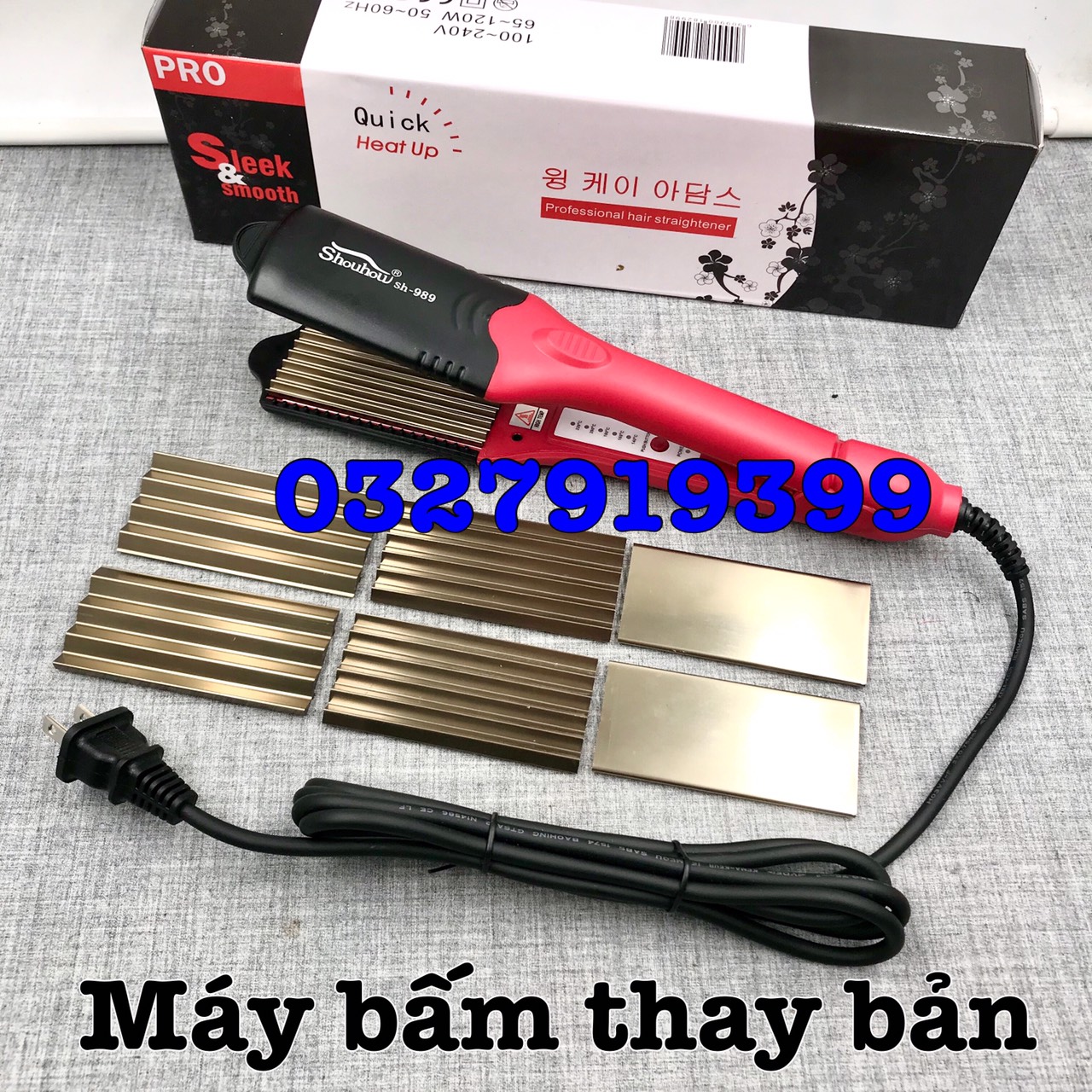 Máy bấm tóc , làm tóc thay bản cao cấp 989