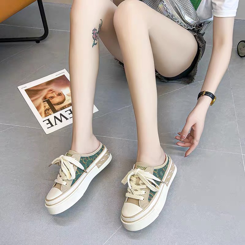 (2 MÀU) Giày sục nữ OO cao cấp vải siêu đẹp