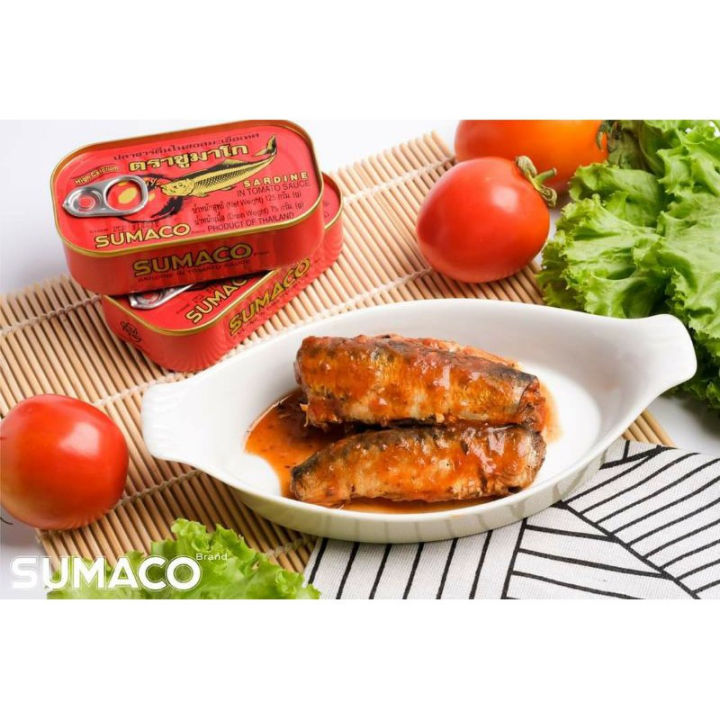 [COMBO 3 HỘP] Cá Mòi Sốt Cà Thái Lan Sardines Sumaco Hộp 125g