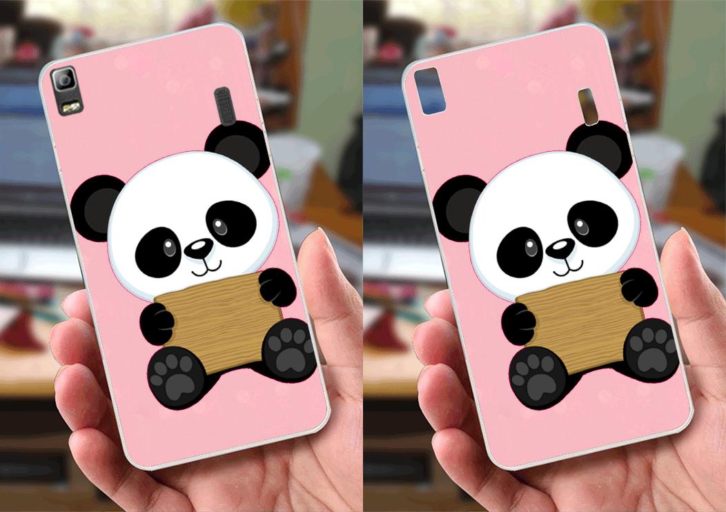 Ốp lưng Lenovo A7000 / A7000 Plus (dẻo viền trắng trong) - Panda