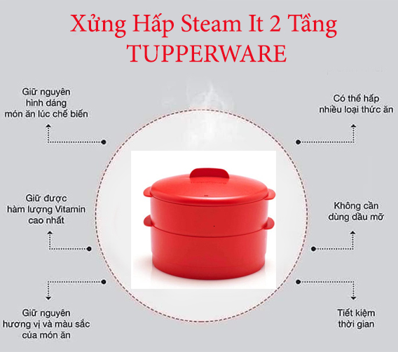 Xửng hấp 2 Tầng Steam It - Tupperware