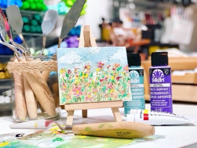 Toan Vẽ Tranh Canvas Mini Mont Marte 8x10cm (kèm giá đỡ )