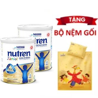 [Tặng Bộ nệm gối] Combo 2 lon sữa bột Nutren Junior cho trẻ từ 1-12 tuổi lon 850g