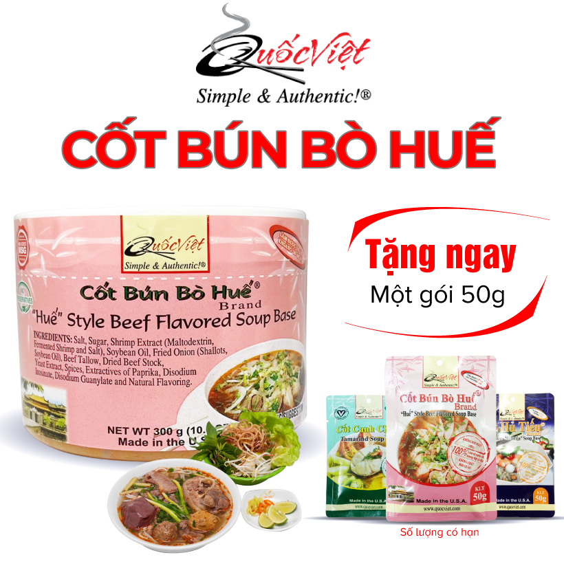 Cốt Gia vị nấu Bún Bò Huế Quốc Việt hộp 300g