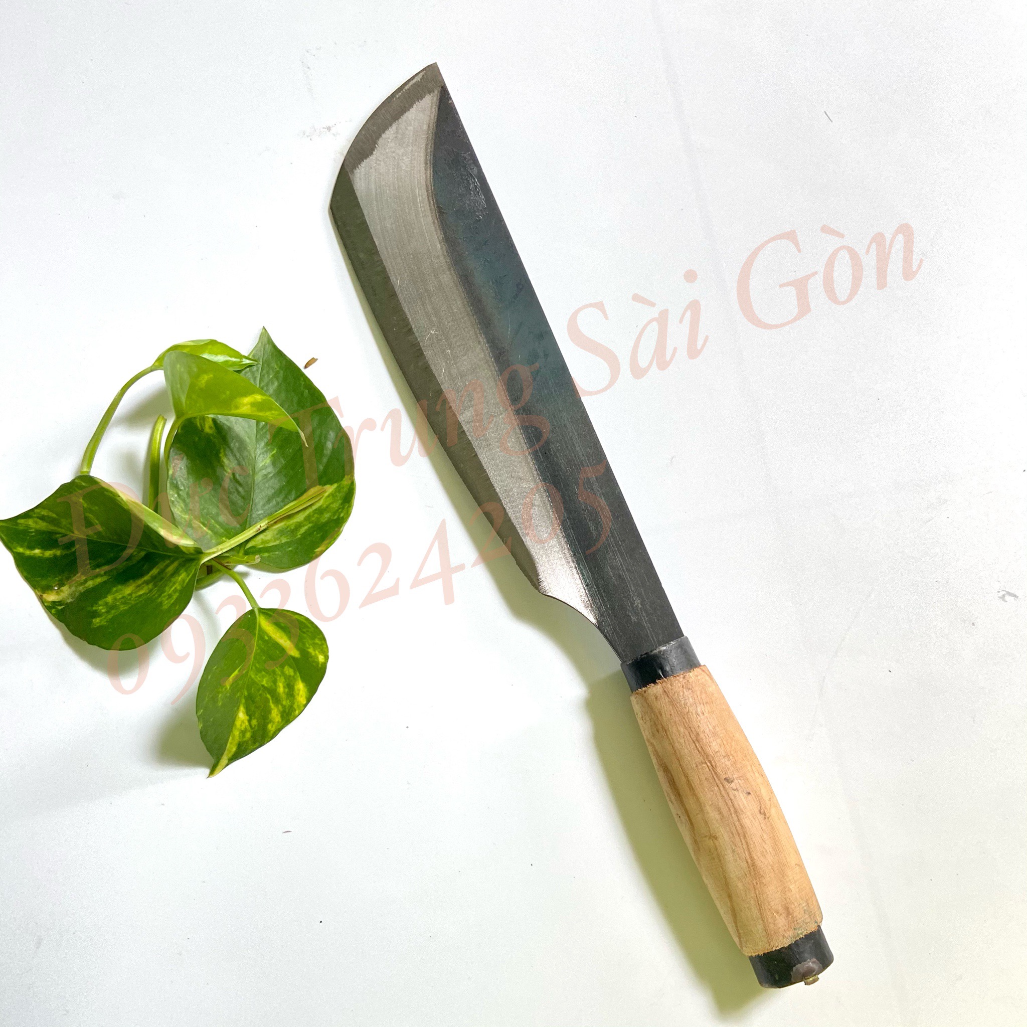 Dao chặt xương, chặt dừa, chặt củi. Lưỡi thép cán gỗ