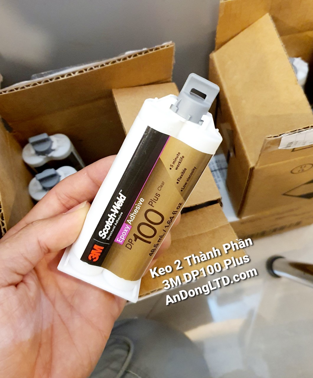 Keo dán 2 thành phần 3M epoxy adhensive Dp100 Plus Clear
