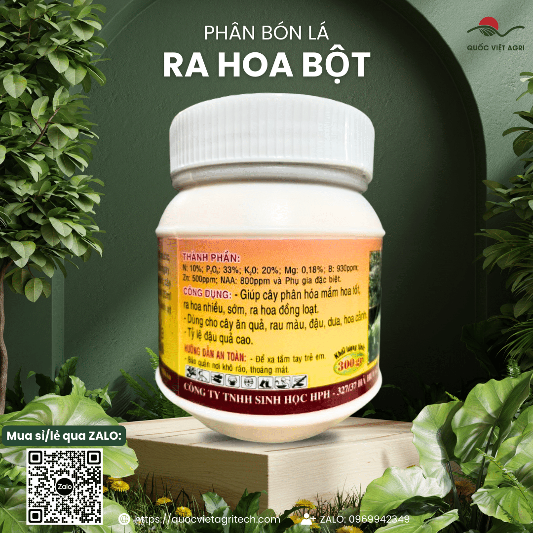 Phân bón lá NPK 10-33-20 RA HOA BỘT (hộp 300g) - Làm bật mầm hoa