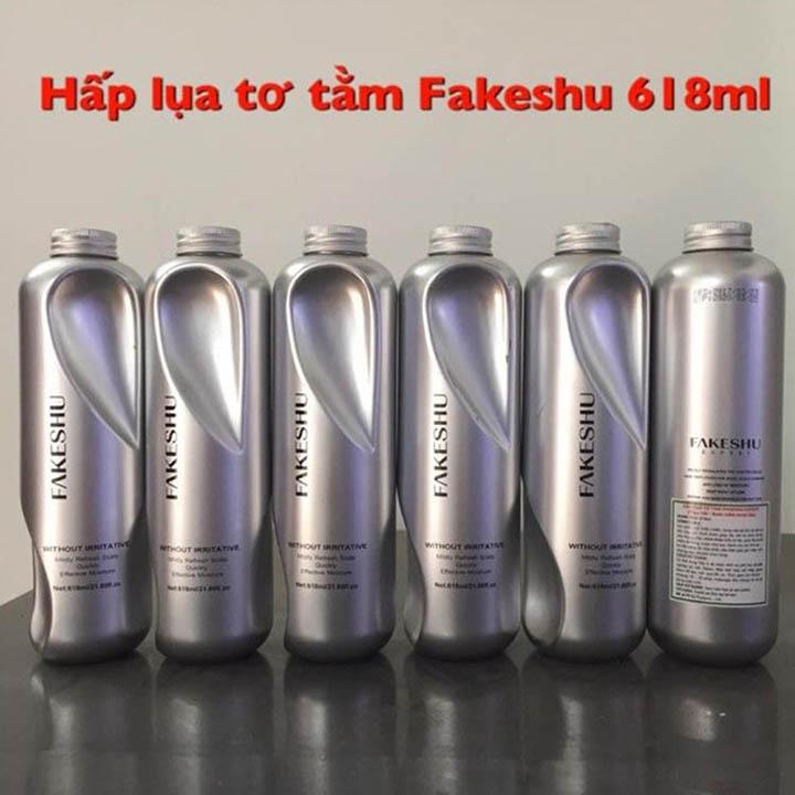 Hấp Lụa Tơ Tằm FAKESHU Siêu Mềm Mượt Tóc 618ML- Nhật Bản