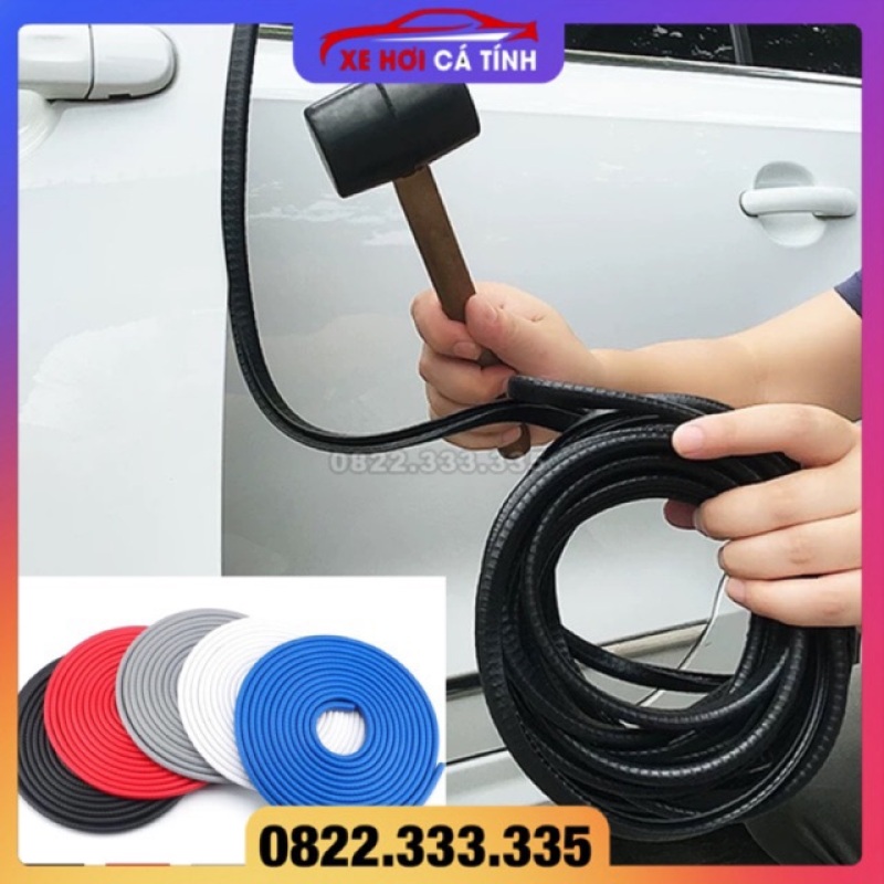 8m Cuộn nẹp viền cao su chữ U lõi thép chống xước ,va đập viền cửa ô tô - U lõi thép