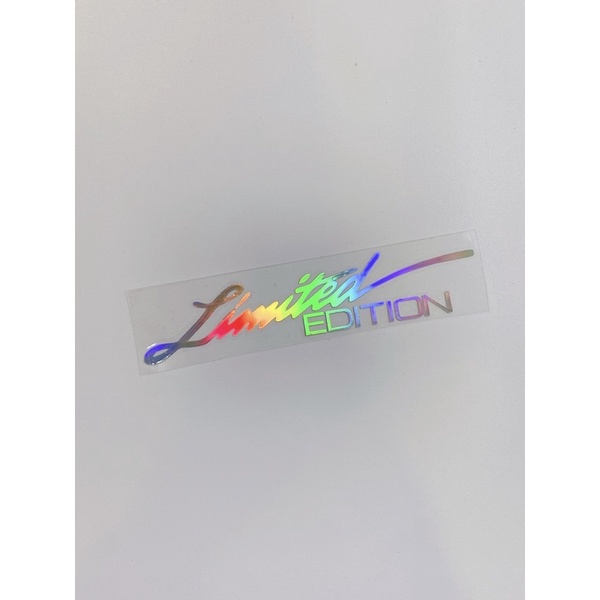 Tem dán phản quang chữ Limited edition 16x3.5cm, dán trang trí xe máy oto laptop....