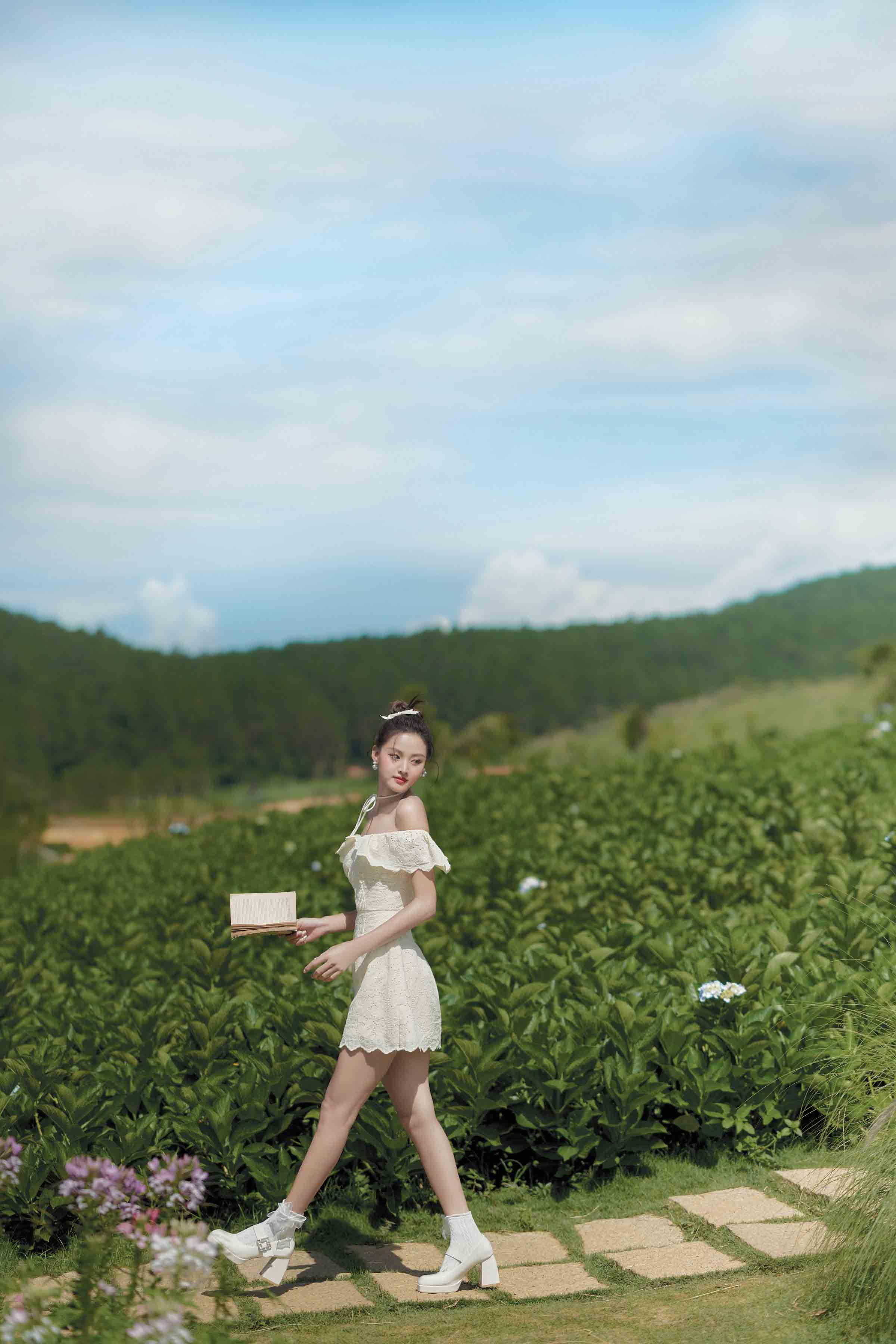 CÉLESTE - Váy trễ vai Lily Dress