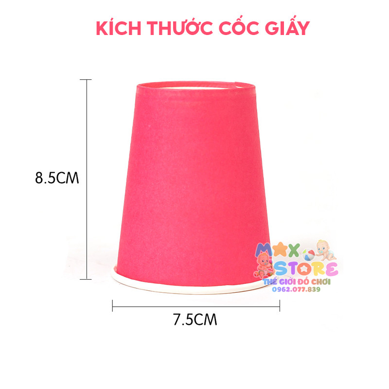 Set 10 Chiếc Cốc Giấy Màu Sắc Trang Trí Thủ Công