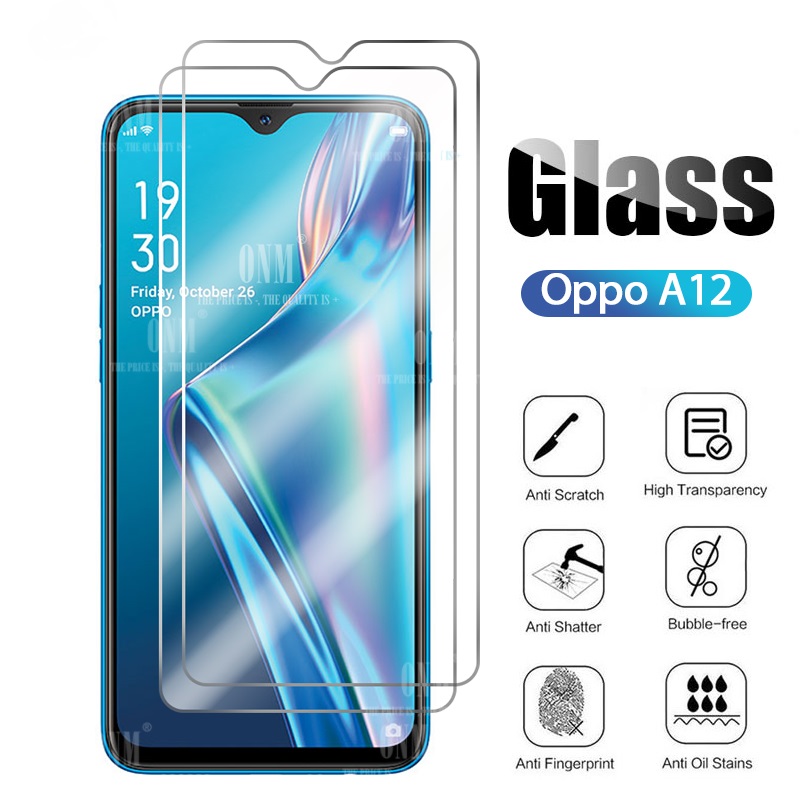 Kính cường lực trong suốt Oppo A12 (Kèm miếng lau)