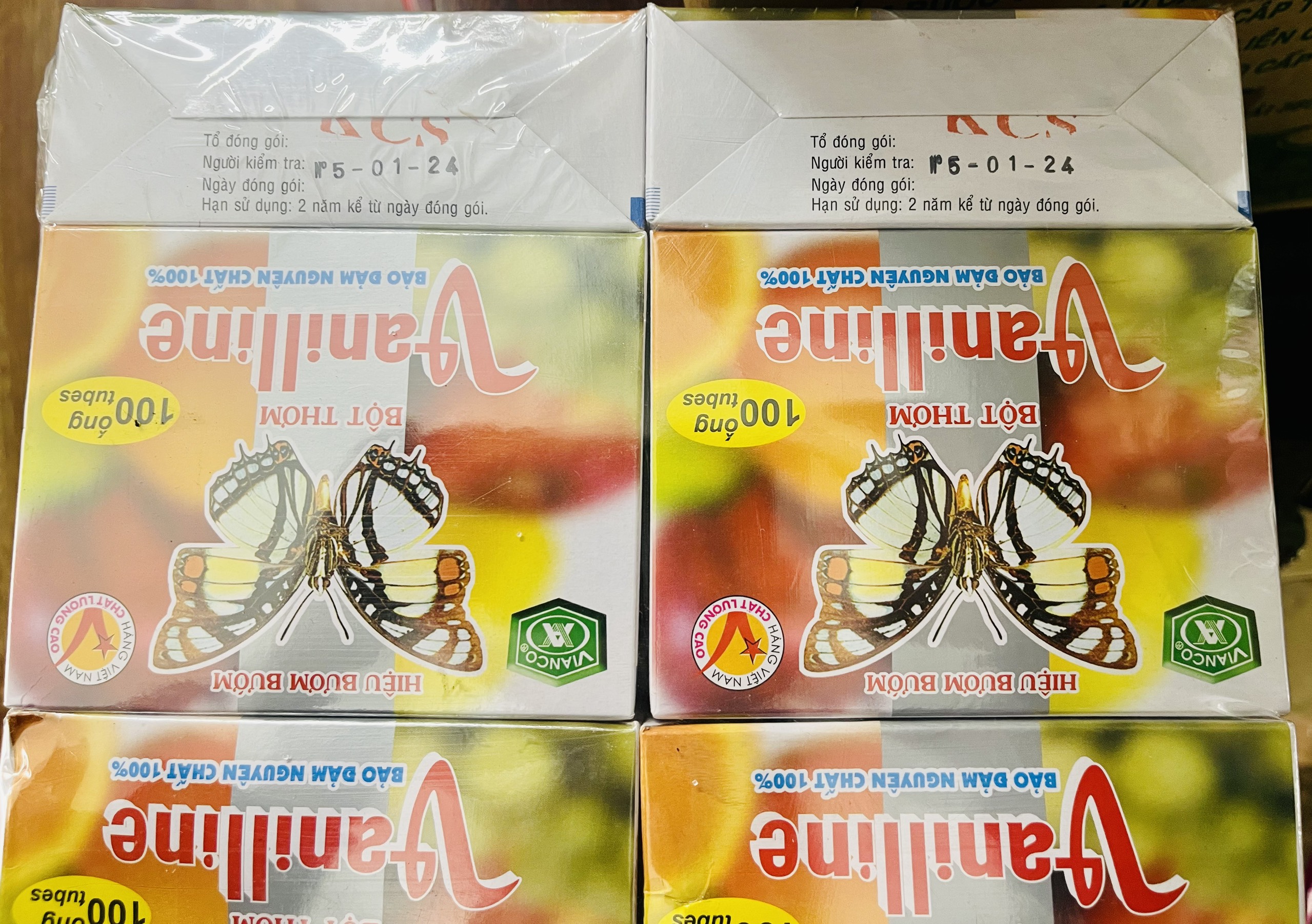 Combo 10 ống (1 ống-0,25g) Bột thơm Vani (Vanilline)