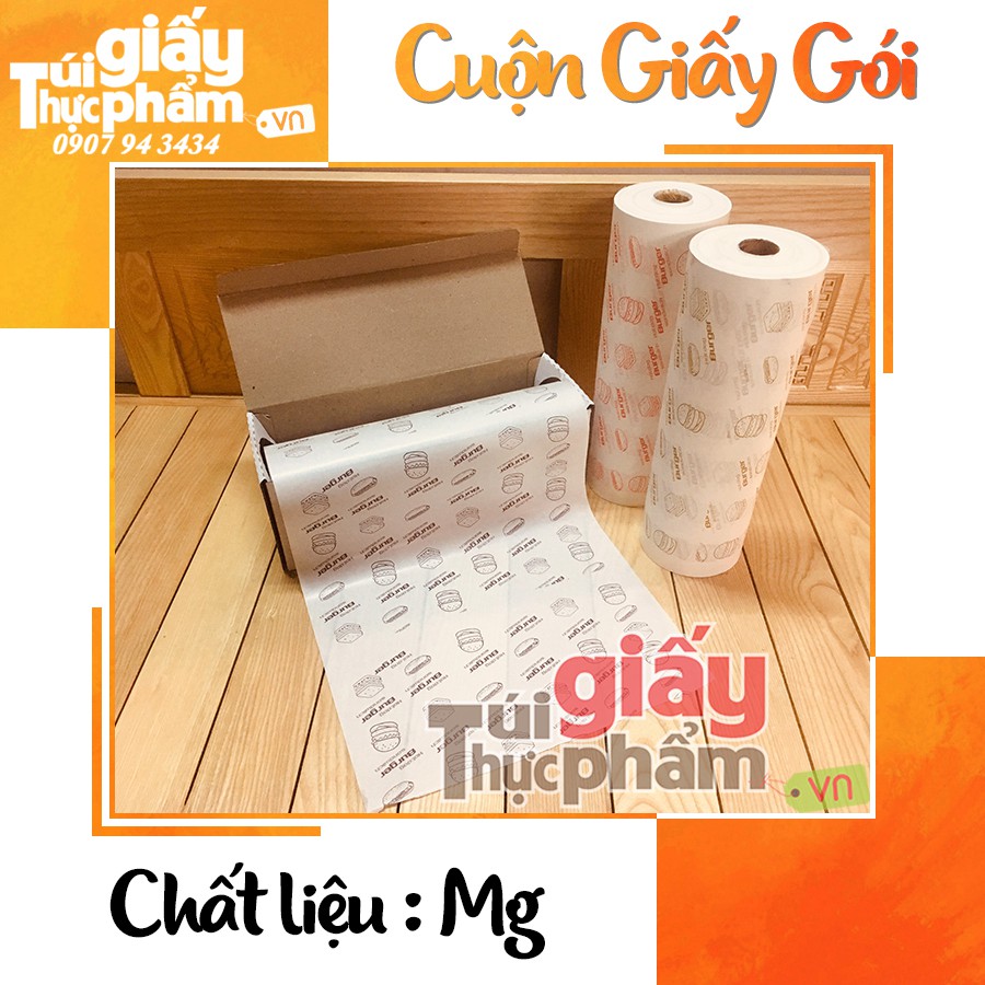[Giá gốc]Cuộn Giấy Gói Thực Phẩm In Sẵn (40gsm)