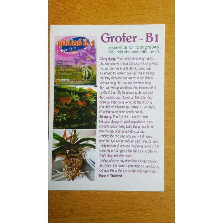 [Giá sỉ] Phân bón kích rễ Grofer B1 Thái grofer chai 500ml