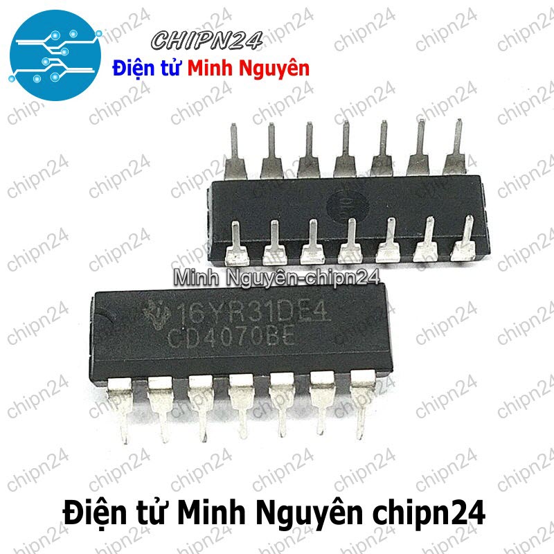 [2 con] (DIP) IC CD4070 DIP-14 (CD4070BE) (IC Cổng EX-OR (4 Cổng EX-OR 2 ngõ vào)) - HH004352