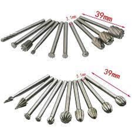 Bộ 10 mũi chạm khắc gỗ thép HSS