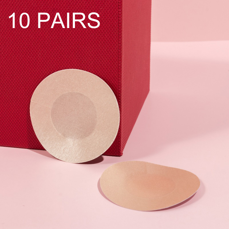 ELES 10Pairs Invisible Self-adhesive Lady Breast Petal Flower Sexy Stick on Bra Push Up Bra for Women Reusable Tape Bra