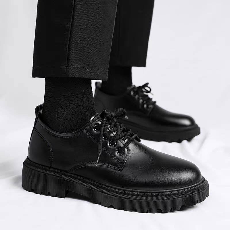 Giày boots da- Giày đốc nam cổ ngắn phong cách trẻ trung