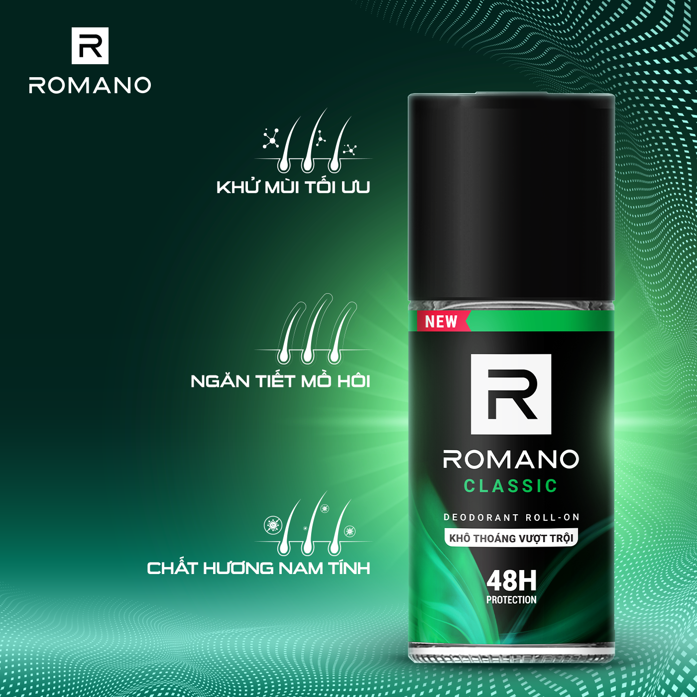 Lăn khử mùi Romano Classic 50ml