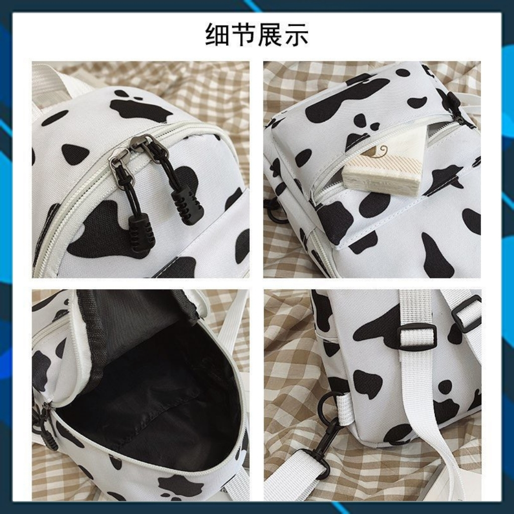 Balo Bò Sữa,Balo Mini Chất Vải Dù Size 20