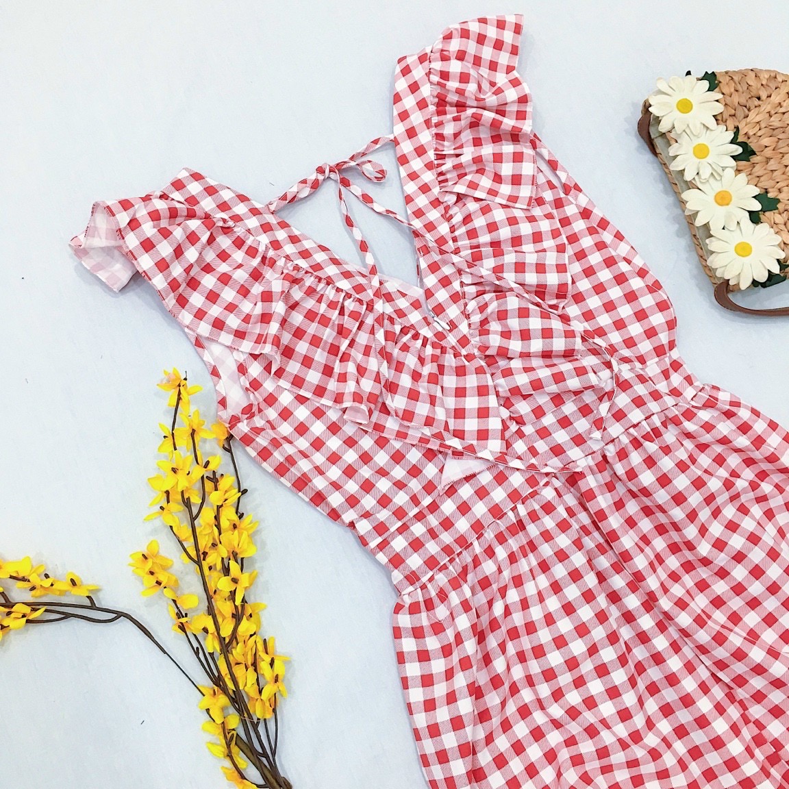 Maxi caro đỏ phối bèo